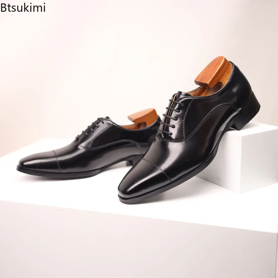 Quality Mens Dress Shoes Black Formal Social Shoes Male Business Wedding Derby for Man Luxury Oxford Loafers Zapatos De Hombre