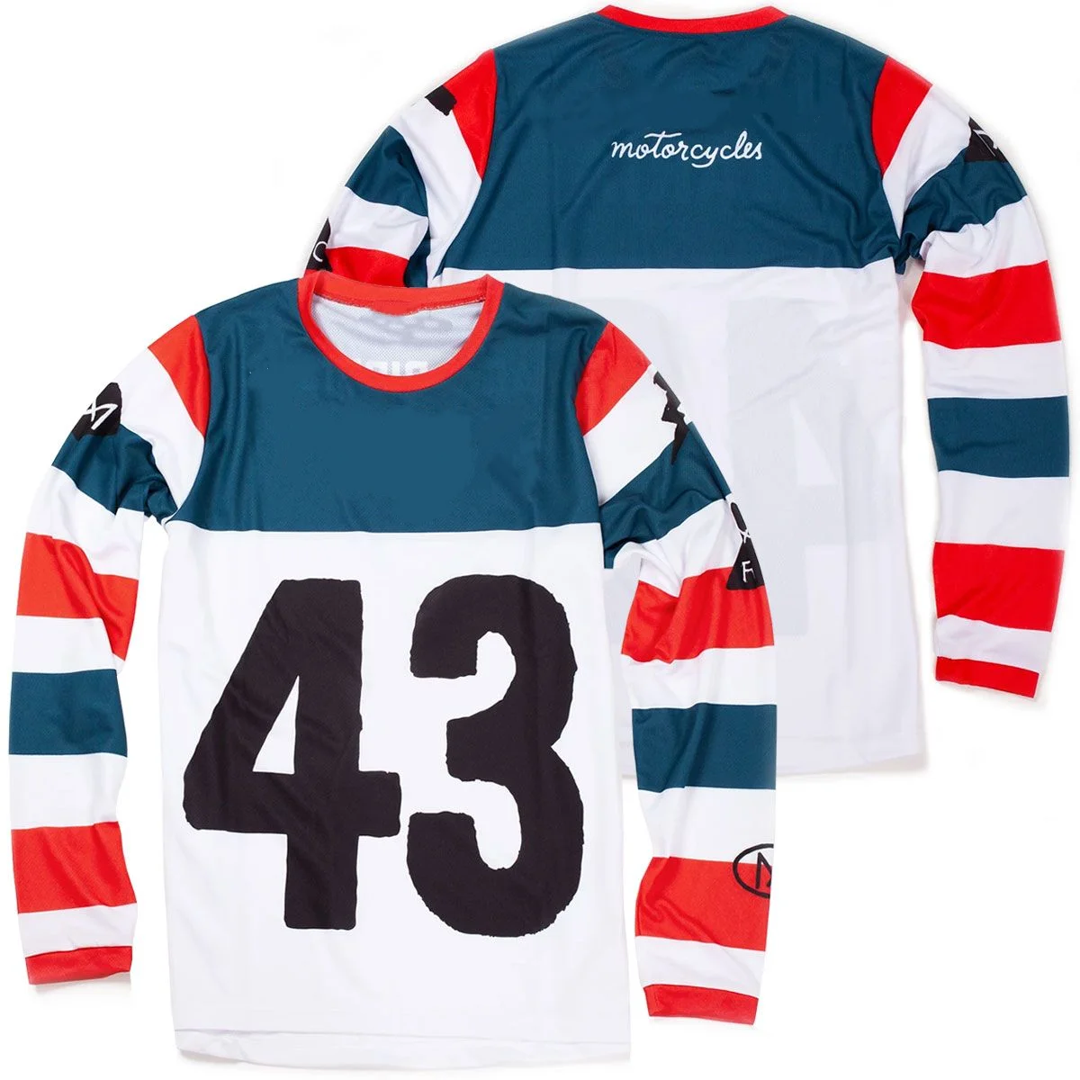 

Autumn letter pattern print off-road motorcycle long-sleeved riding jersey competition sun protection breathable men's top