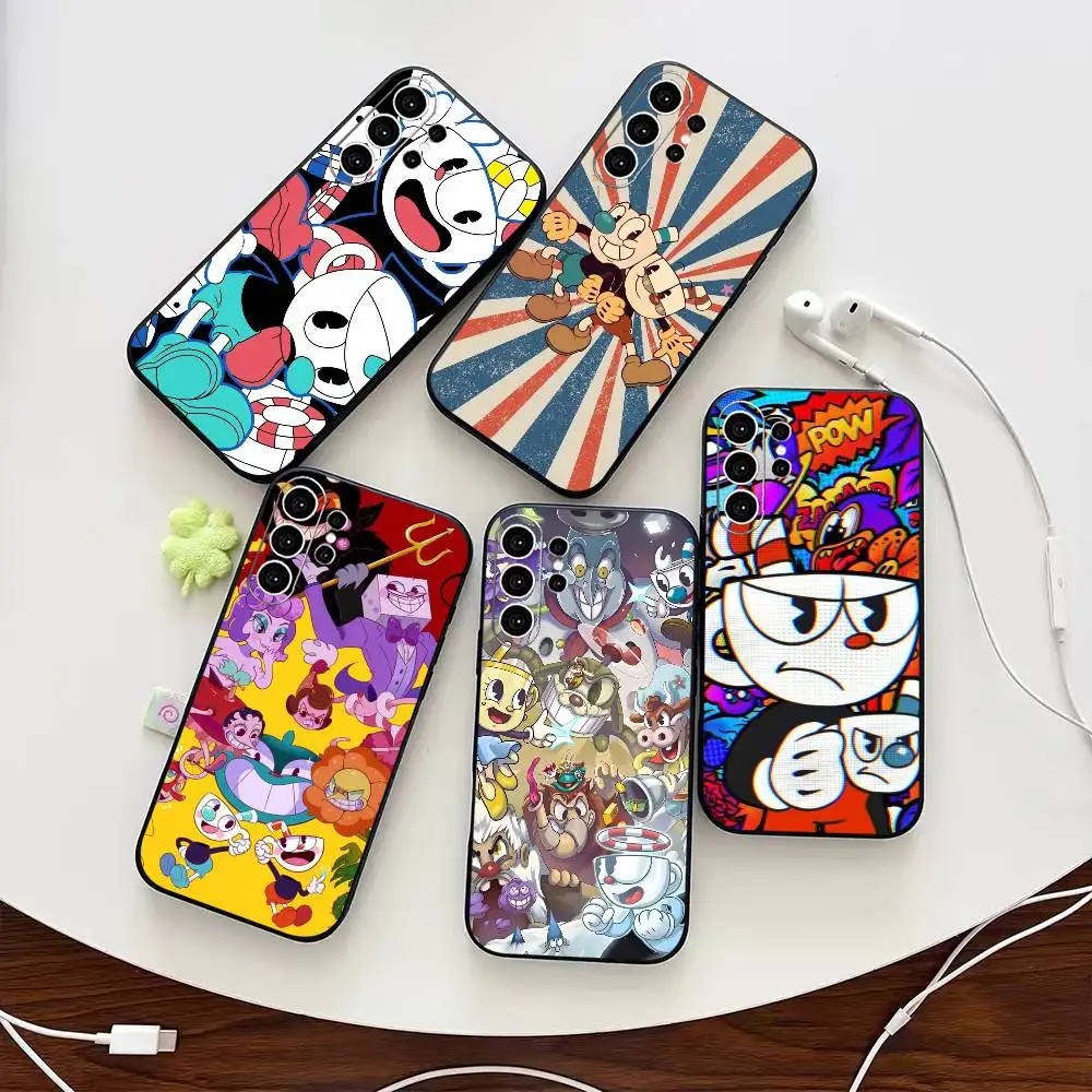Popular Cuphead  Phone Case For Samsung S25,S24,S21,S22,S23,S30,Ultra,S20,Plus,Fe,Note,10,9,5G Black Cover