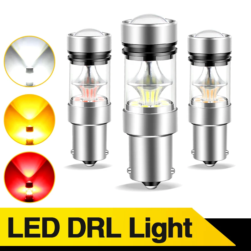 

2PCS 1156 BA15S LED Bulb No Hyper Flash LED Daytime Running Lights P21W Bulbs ​​For VW T5 T5.1 T6 Transporter For Audi Renault