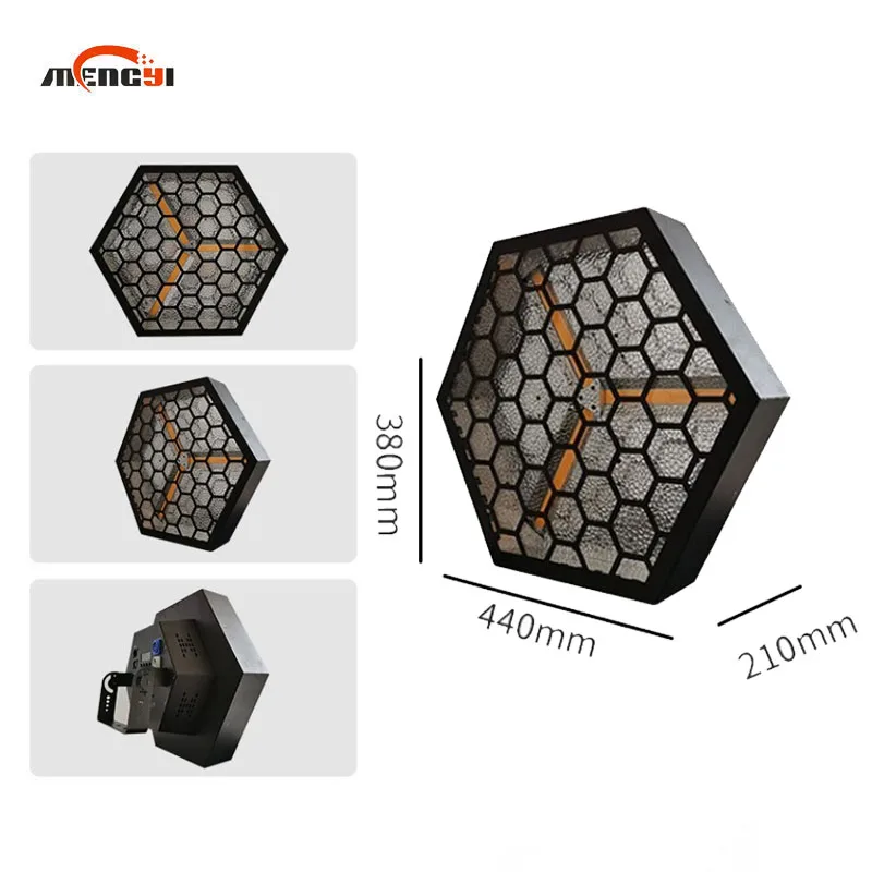 Imagem -03 - Luzes Retrô Hexagonais de Led Podem Ser Emendadas Efeitos de Luz de Matriz Luzes de Fundo Luzes de Palco Bar Luzes de Corrida Luzes Estroboscópicas