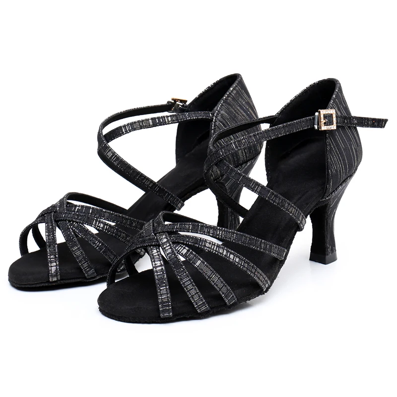 CLYFAN New Women Professional Latin Dance Shoes Cloth Satin Salsa Ballroom Wedding Dancing Shoes