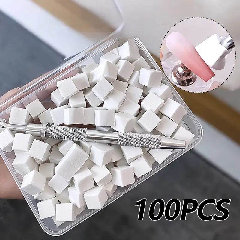 

Mini Square Nail Art Sponge with Grab Pen Set Gradient Nail Brushes Gel Polish Design Nail Sponge Grab Pen Manicure Supplies