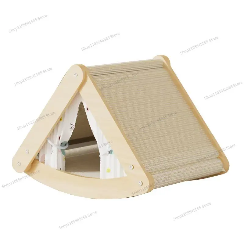 For  Cat Nest Winter Warm Half Enclosed Cat Scratch Board Non Littering Tent
