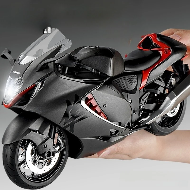 1:9 سوزوكي هايابوسا 2022 نموذج دراجة نارية سيارات لعب سبيكة دييكاست امتصاص الصدمات الإطارات المطاطية محاكاة المحركات هدايا للأطفال