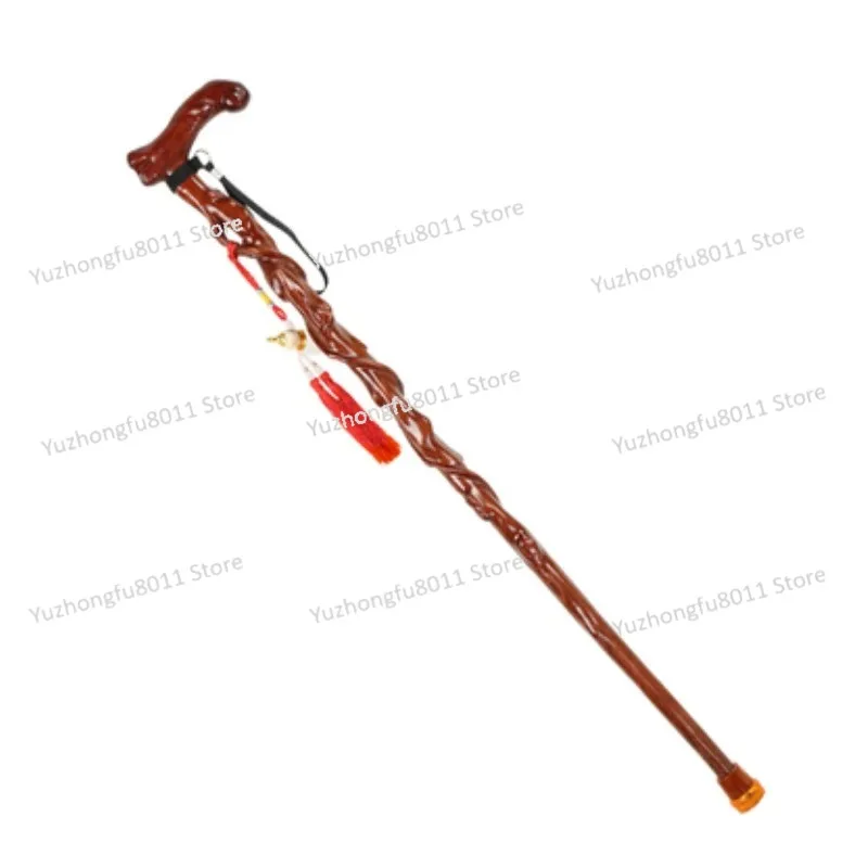 Solid Wood Crutches Rosewood Crutches Elderly Walking Sticks Wooden Anti-Slip Elderly Walking Stick Female Crutches Wood