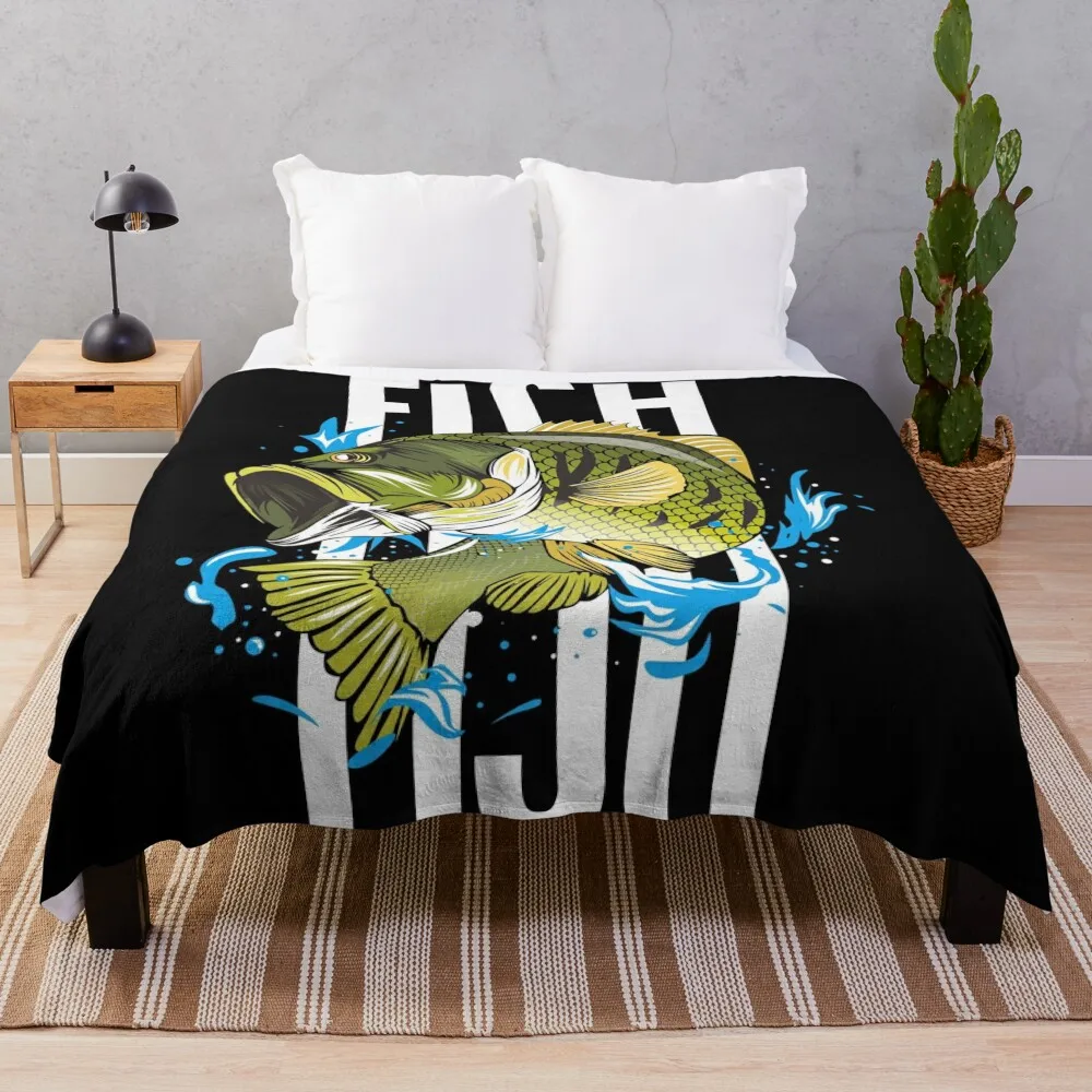 fish fishing fishing lake sea fishing waters fauna exotic fisherman water sport lake sea summer Throw Blanket Luxury Blankets