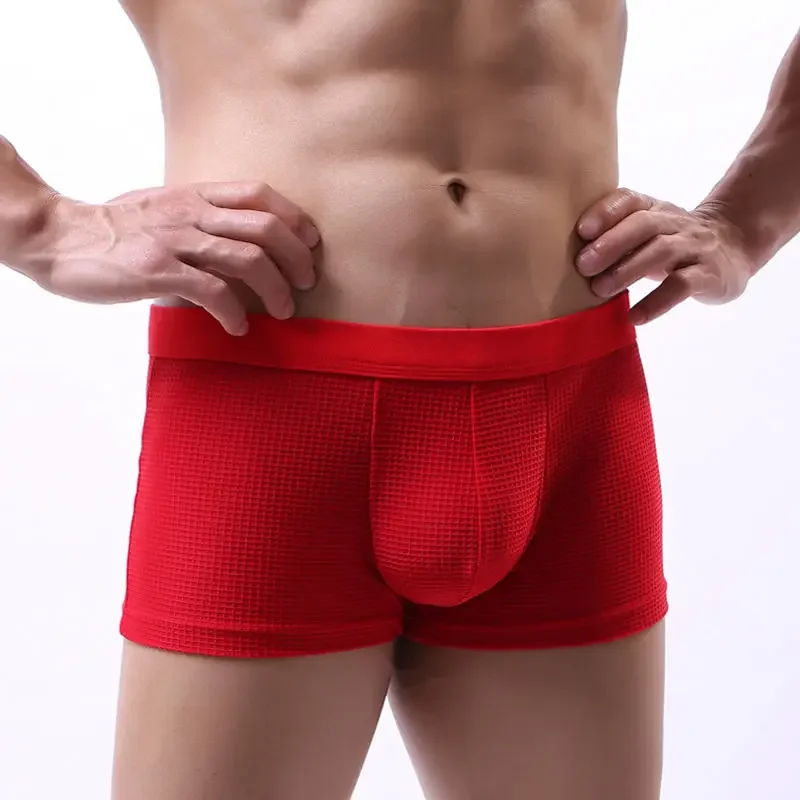 High Quality Men's Underwear Boxer Personality Youth Simple U-Type Convex Design Boxers Mens Comfortable Breathable Sex Panties