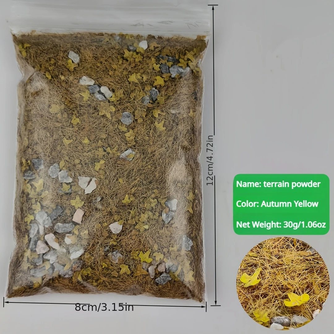 Fai da te modellazione terreno paesaggio scenario kit costruttore erba pietra e fogliame per Wargaming militare/decorazione del giardino/Diorama 30 g/borsa