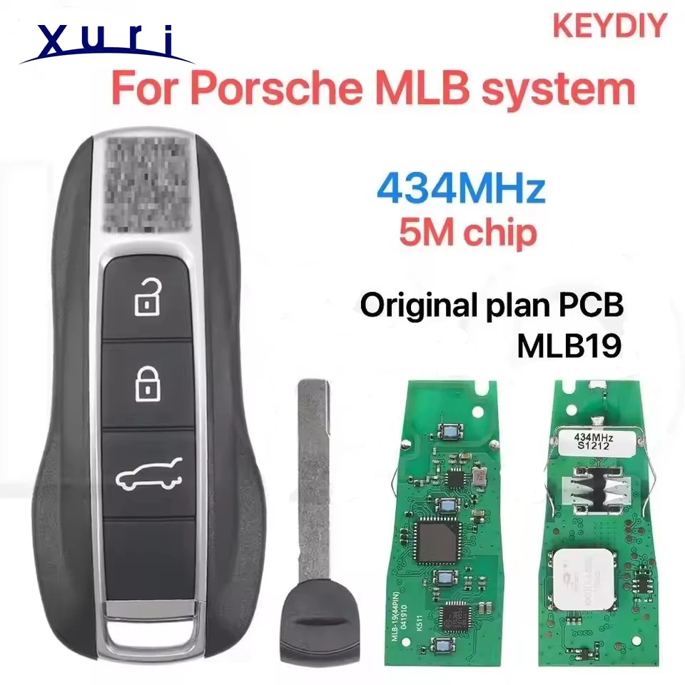 

Xuri KEYDIY для Porsche Cayenne, Taycan, Panamera, 911, система MLB, оригинальная плата для смарт-ключа MLB19, 433 МГц, 5Mchip