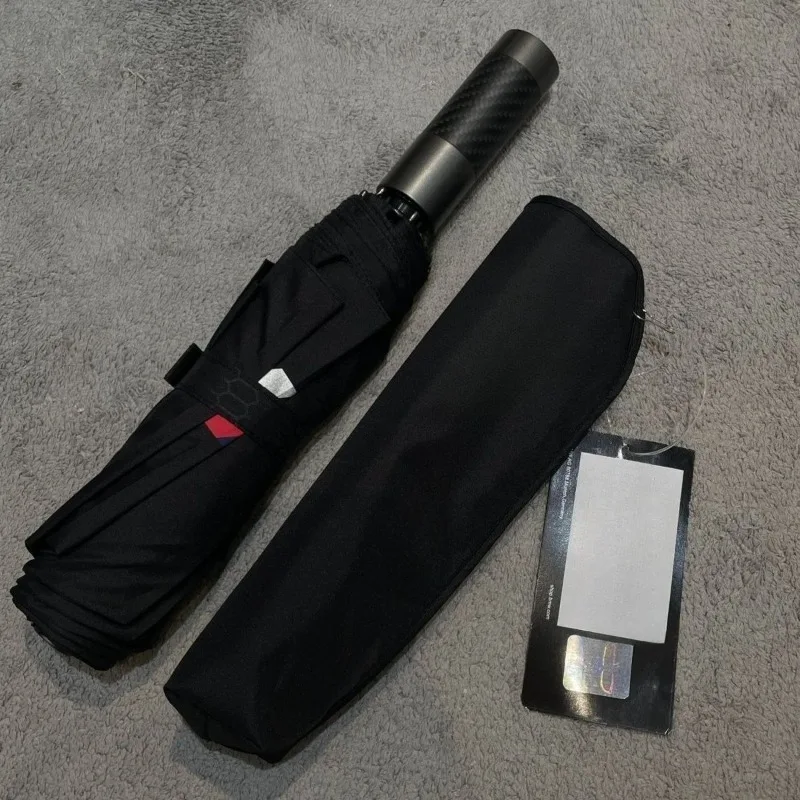 Suitable For BMW Carbon Fiber Black Fully Automatic Folding Umbrella High-end Sun Protection Business Advertising Gift Umbrella