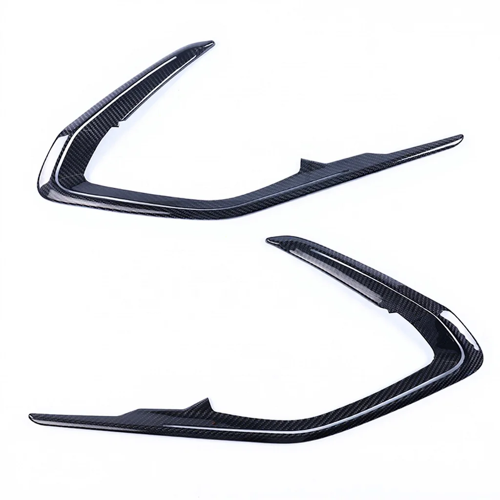 Genuine Carbon Fiber Interior Door Panel Chrome Trim Cover for  Camaro 6th 2016-2024