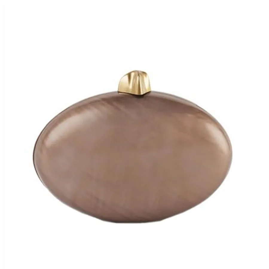 

Shell Shape Acrylic Clutch Trendy Metallic Acrylic Evening Bag Shiny Egg Purses and Handbags for Women Wedding Party