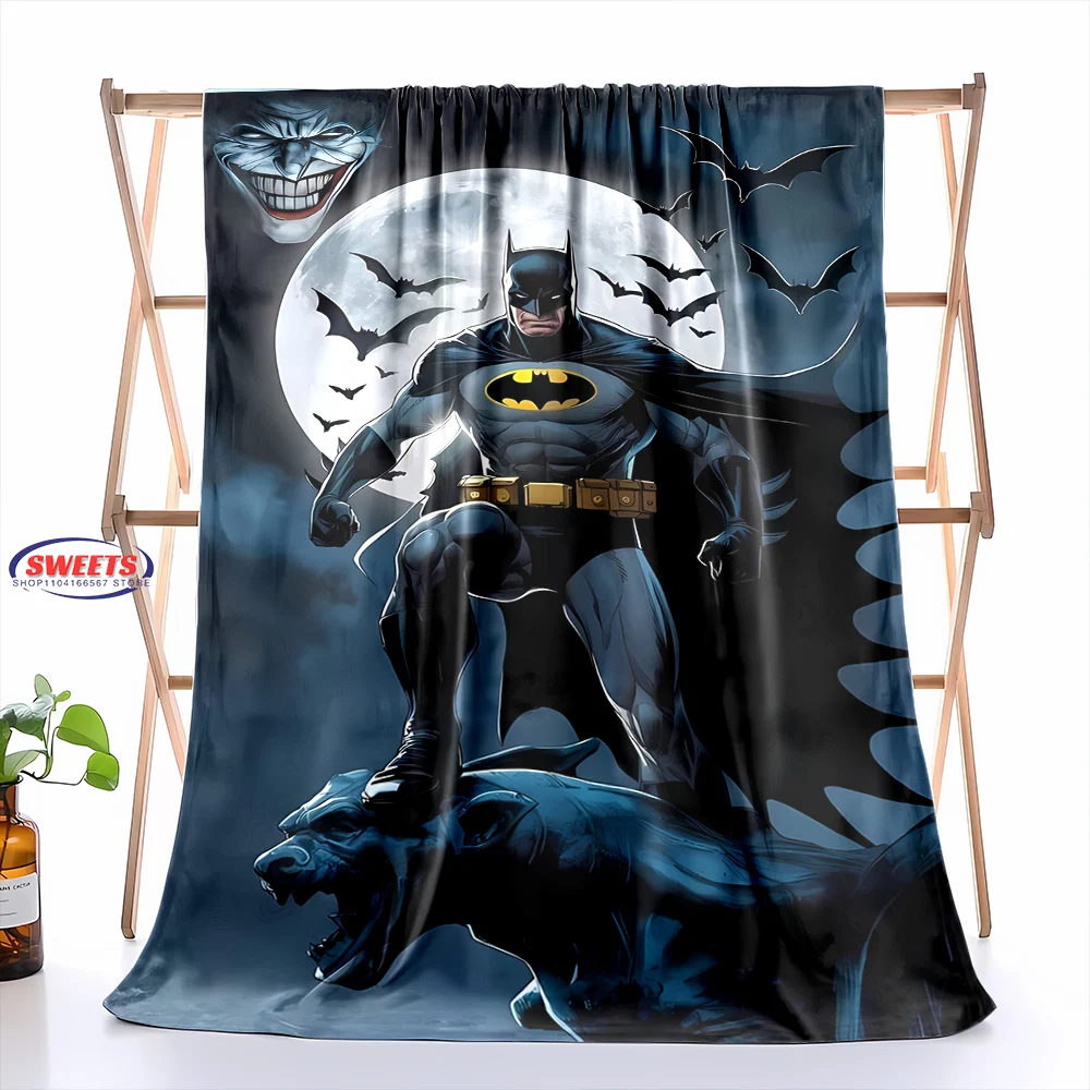 Popular Classic Superhero Batman Blanket Sofa Bed Cover Four Season Soft Fluffy Quilt Blanket Flannel Throw Outdoor Leisure Nap