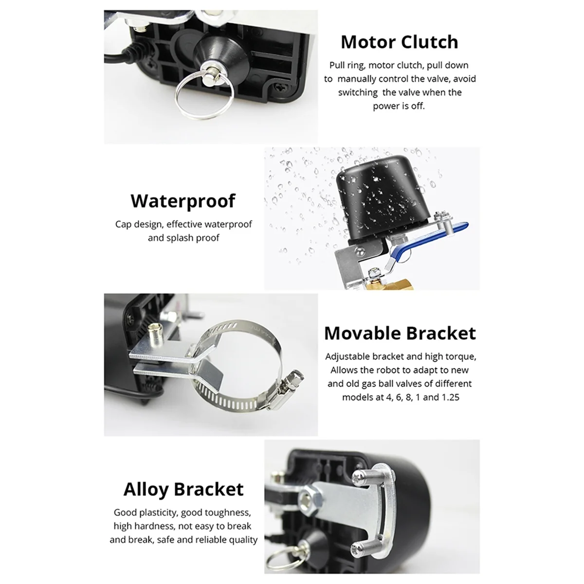 

Versatile Remote Control Water Pipe Gas Wireless Valve Switch US Plug