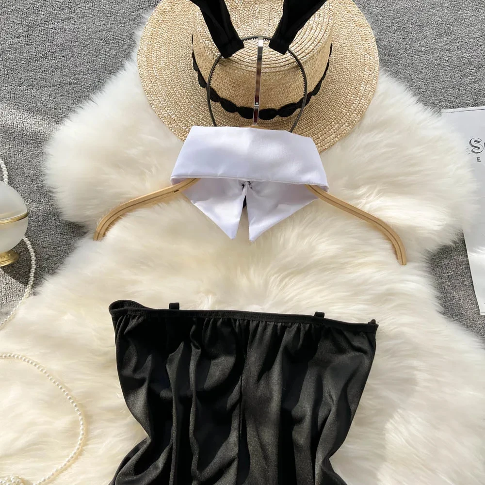 섹시한 Hotsweet 여성 streetwear 가슴 감싸 인 패딩 브래지어 슬림 블랙 바디 슈트 민소매 파티 클럽 블라우스 레이디 잠옷의 새로운