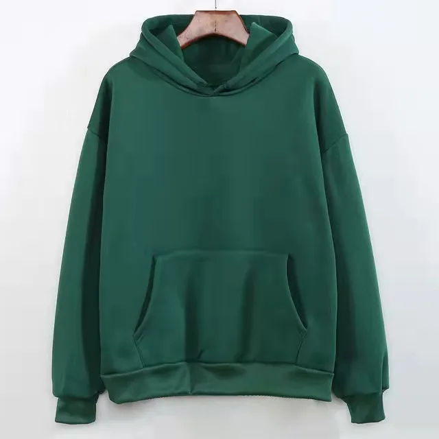 2024 New Plush Thick Hooded Solid Color Hoodie For Women Autumn And Winter, Korean Version Loose Jacket