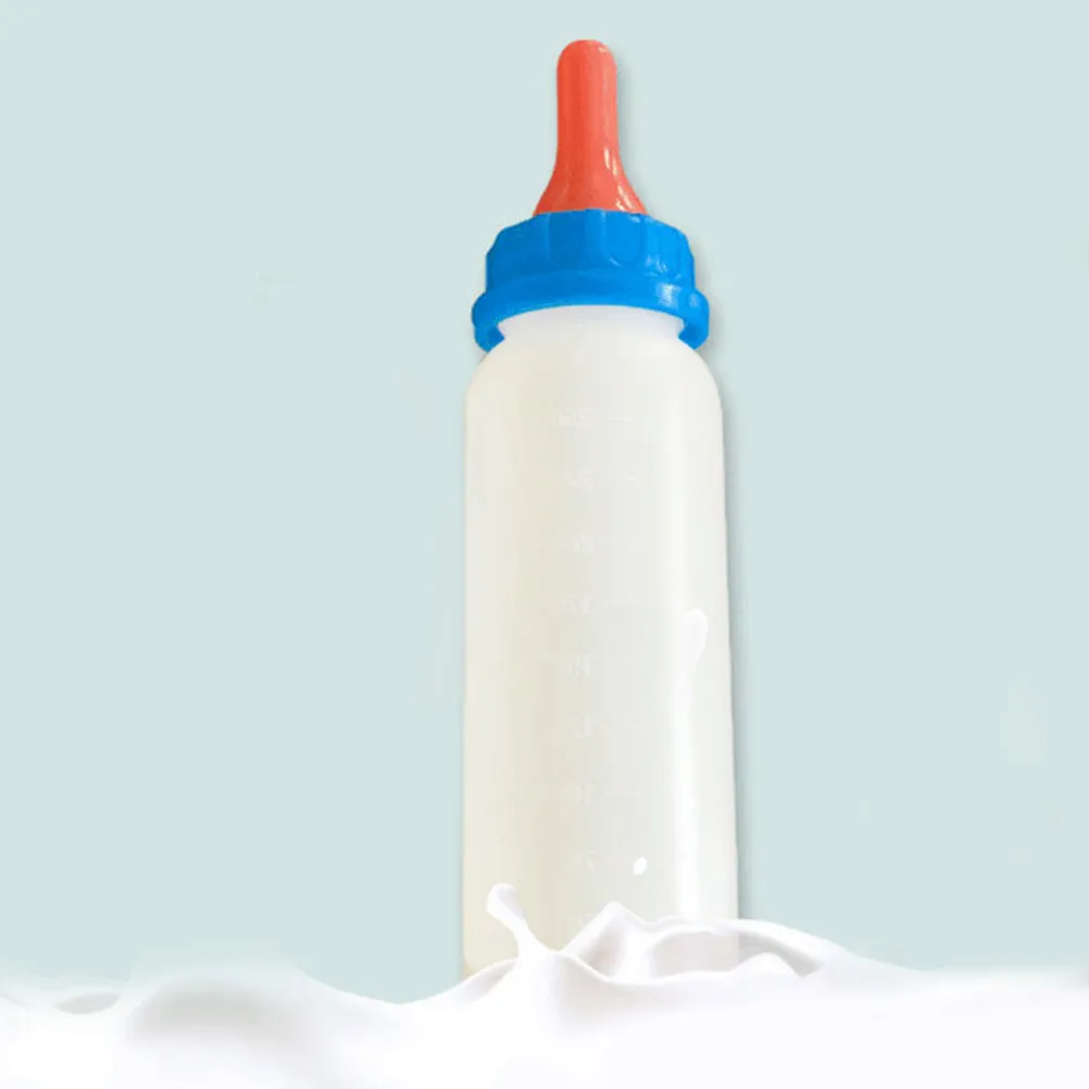 4Pcs Pet Nursing Bottle Set for Lambs Calves Kittens Small Animals Milk Feeder Livestock Feeding Supplies