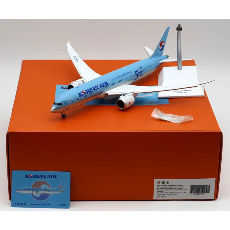 

EW2789011A Alloy Collectible Plane Gift JC Wings 1:200 Korean Air Boeing B787-9 Diecast Aircraft Jet Model HL8082 Flaps Down