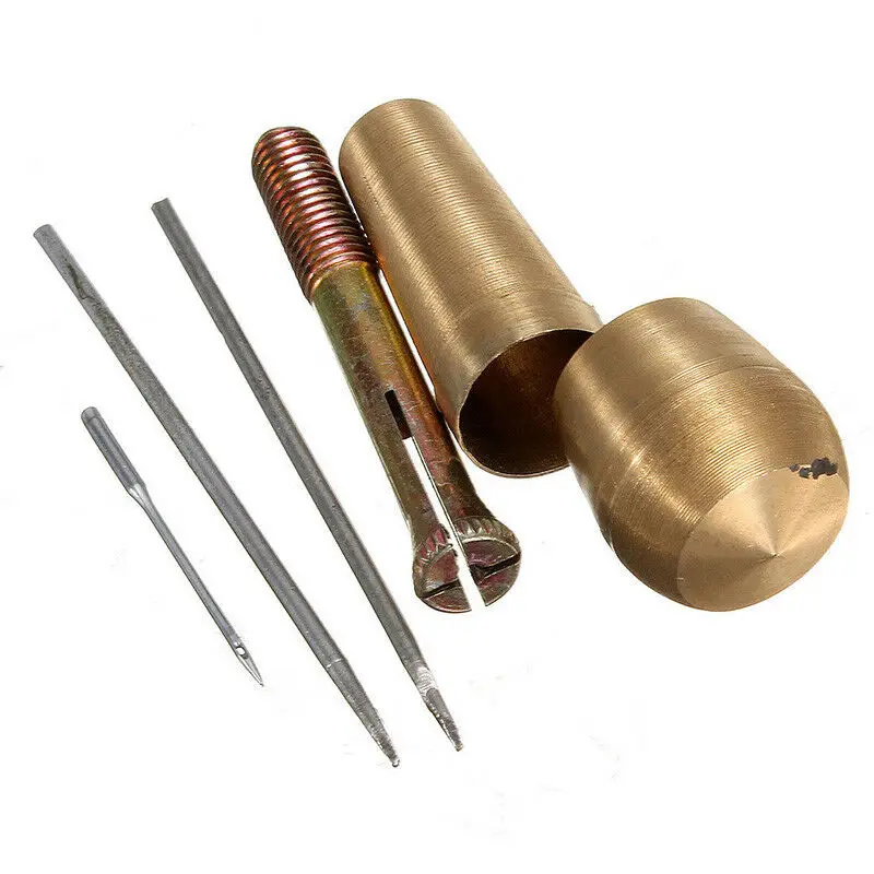 Leather Sewing Kit DIY Leather Sewing Awl Needle With Copper Handle Set Leather Canvas Tent Shoes Repairing Tool