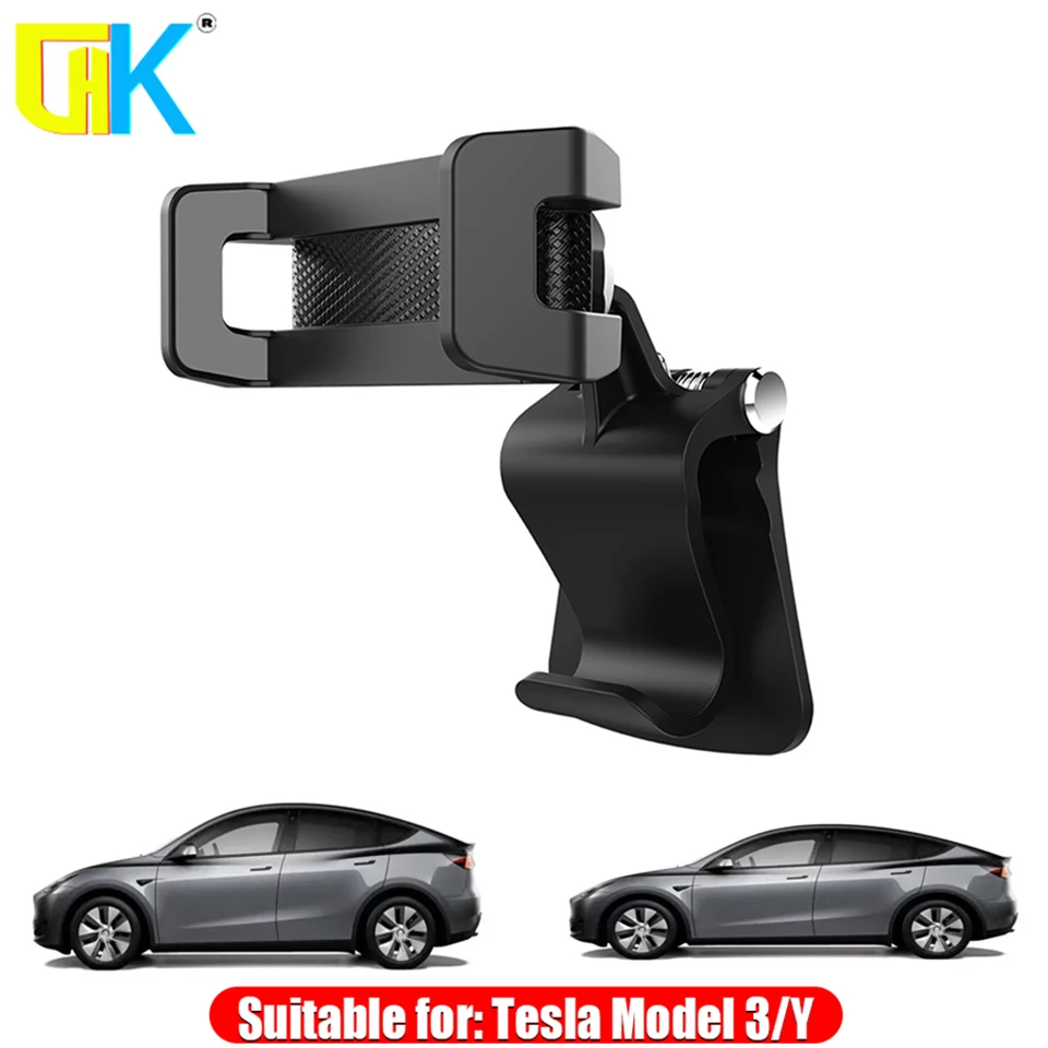 For Tesla Model 3 Y Back Seat Phone Holder Hook 360 Degree Rotate Stand Auto Headrest Bracket For iPhone Xiaomi HUAWEI Samsung