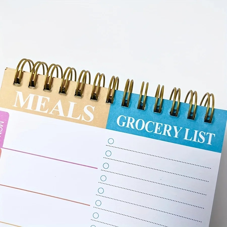 1Pcs Meal Planner Pad 90 Pages Weekly Meal Planner Notepad For Organized Weekly & Daily Planning | Tear-Off Grocery Checklis