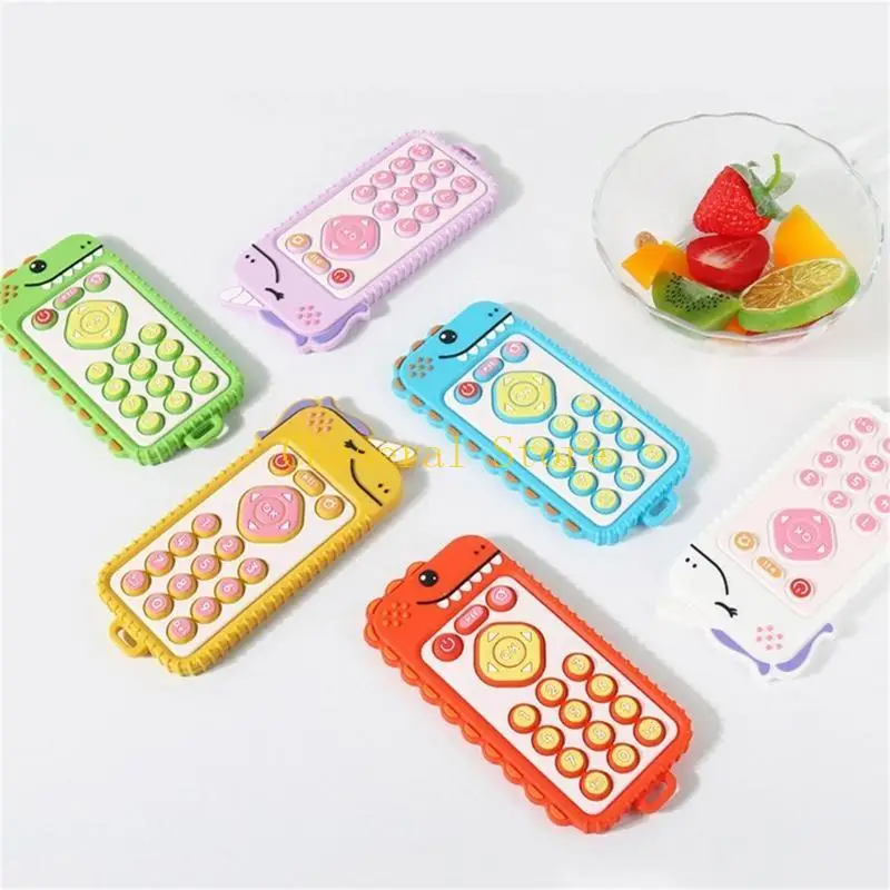 لعبة e7ce silicone cartoonteether مع تصميم عن بعد تصميم اللطف اللطيف سيليكون تسنينا سنغا للأطفال