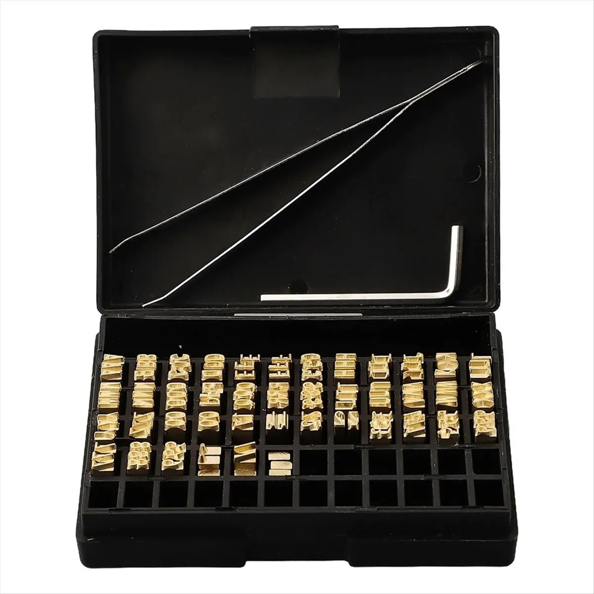 ABZT 120PCS Hot Stamp Copper Letters, Thermal Ribbon Printing Font Characters for Manual Electric Coding Machine