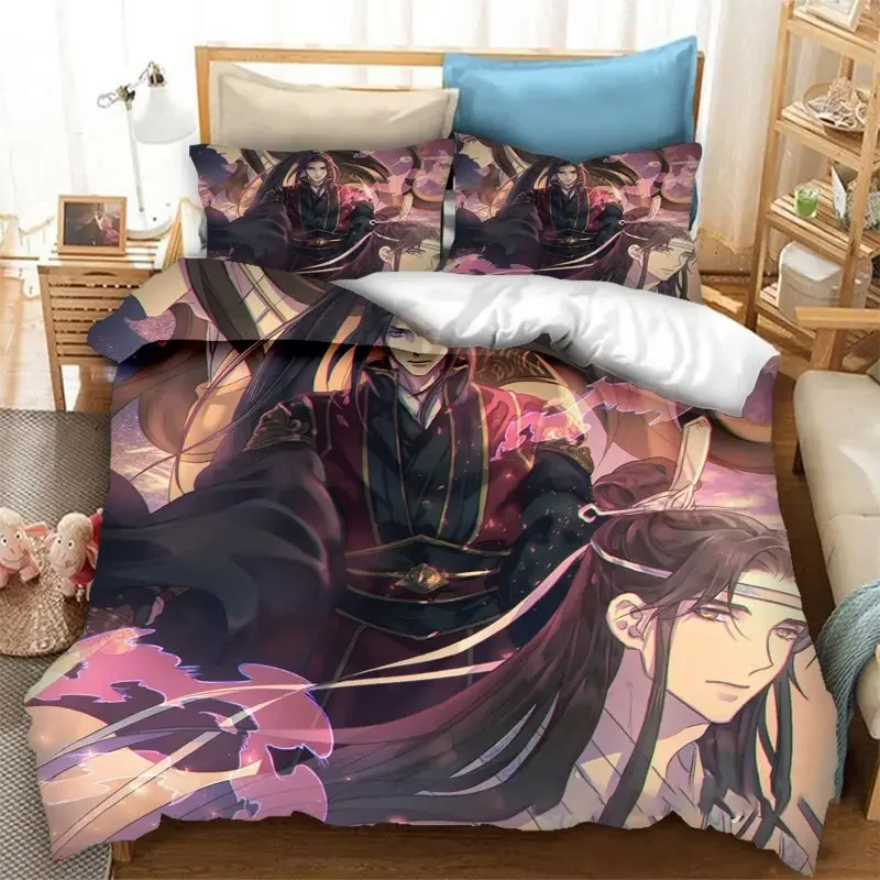 Grandmaster of Demonic Cultivation Mo Dao Zu Shi Bedding Set Boys Girls Twin Queen Size Duvet Cover Pillowcase Bed Kids Adult