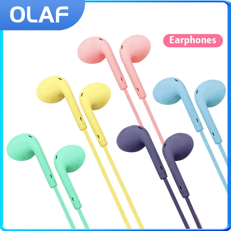 

3.5mm Wired Headphones Noise Reduction HiFi Key Control Earphones With Microphones Voice Call In Ear Headsets For Phones Earbuds