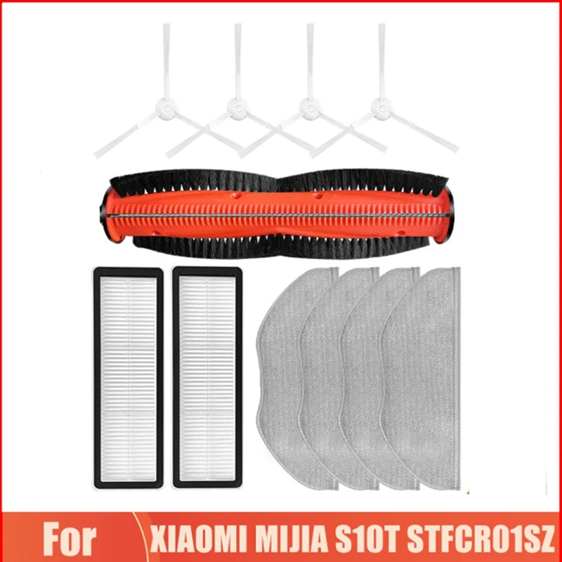 

For Xiaomi Robot Vacuum S10T STFCR01SZ Robotic Vacuum Cleaner Replacement Main Brush Mop Cloth Side Brush HEPA Filter