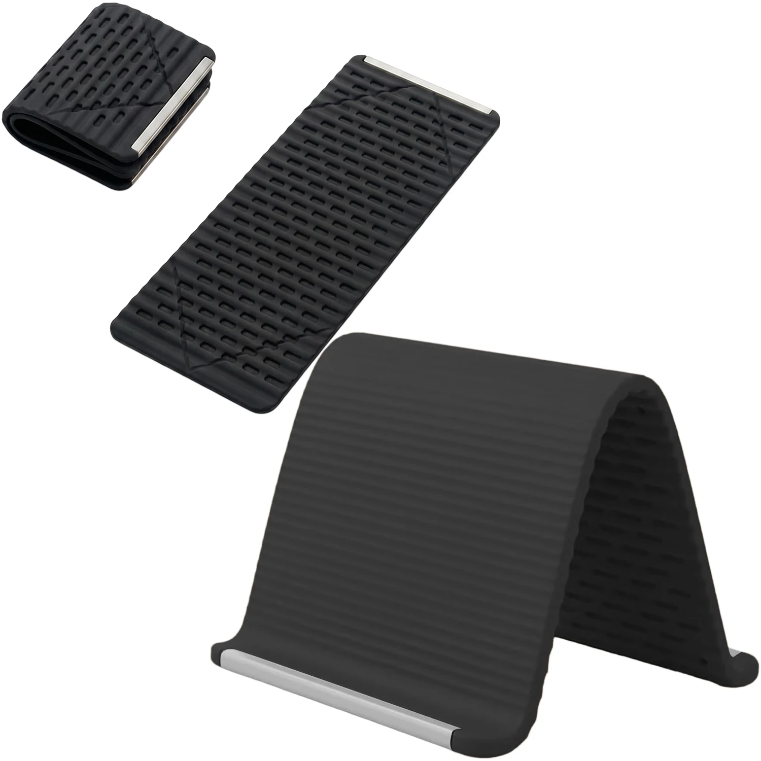 Flexible Foldable Silicone Phone Holder Portable Adjustable Multi-Angle Desktop Stand For iPhone iPad Laptop Tablet Home Office