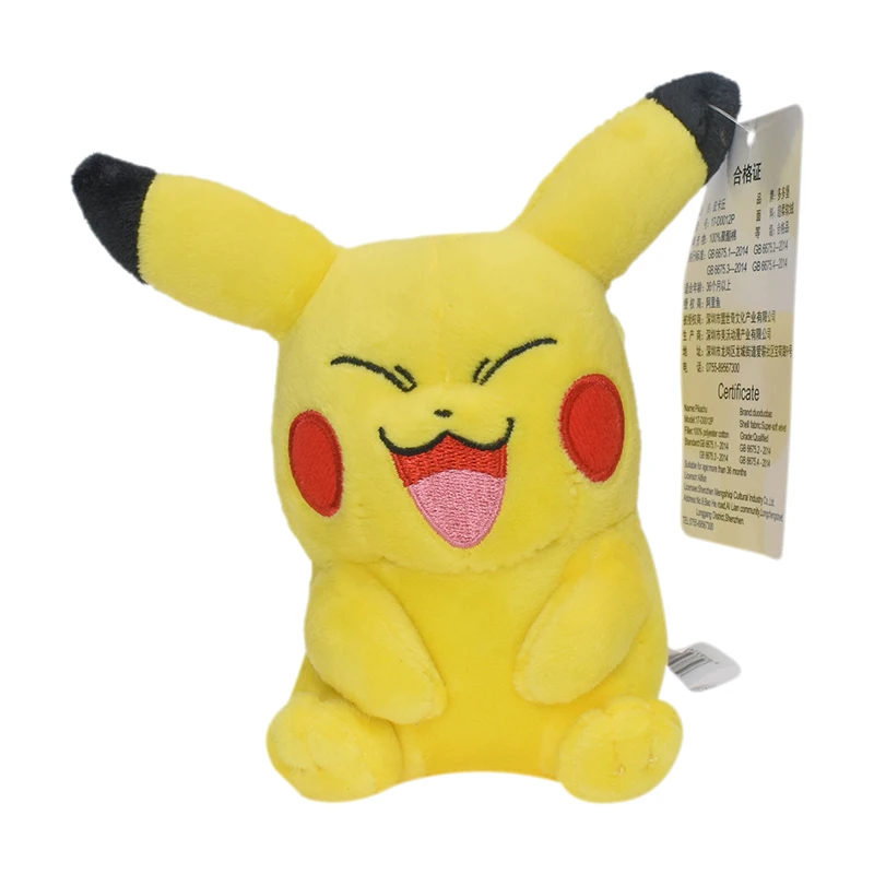 TAKARA Tomy Pokemon Pikachu Plush Toys Cartoon Cute Pikachu Plush Doll Soft Stuffed Kawaii Anime Doll Pillow Birthday Gift