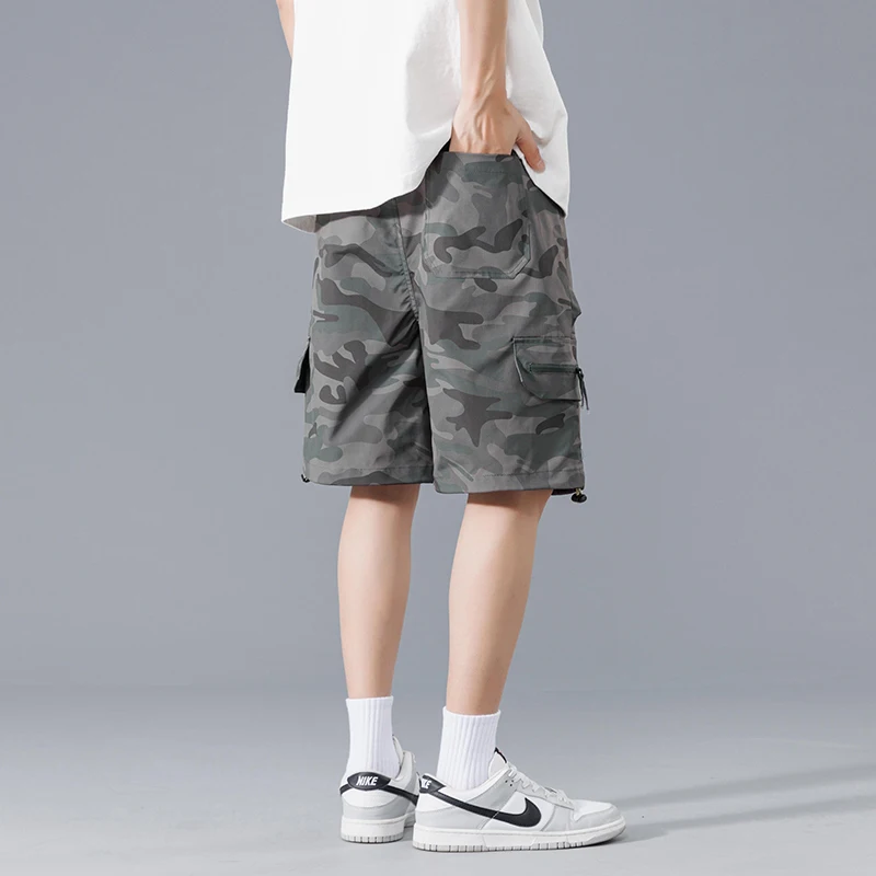 Summer Shorts for men casuals Camouflage cargo pants men clothing Three-dimensional pockets Baggy pants streetwear  M-5XL