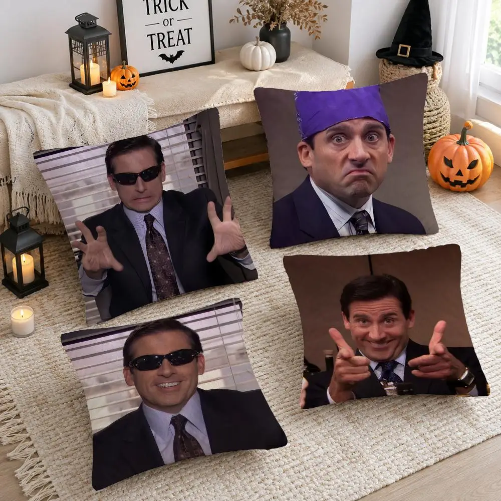 Tv The O-Office Michael Scott Cushion Cover Plush Decorative Pillow Case With Hidden Zipper Cutecore Room Decor For Home