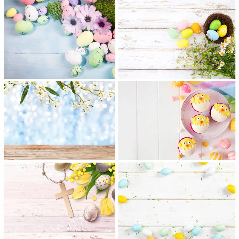 

Easter Eggs Photography Backdrops Photo Studio Props Spring Flowers Child Baby Portrait Photo Backdrops 2218 KL-03