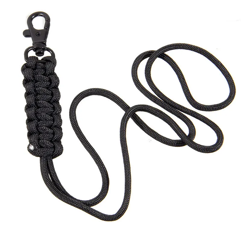 Handmade Paracord Keychain Outdoor Durable Eagle Beak Buckle Anti Lost Key Hanging Accessory For Waist Belt Sports Use
