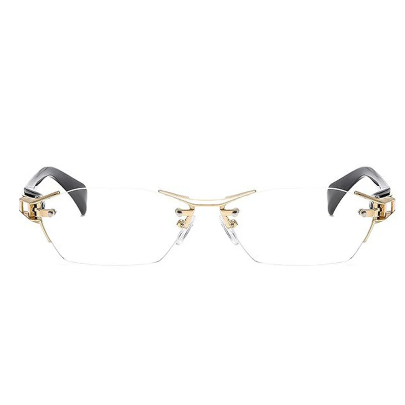 Square Rimless Belt Legs Reading Glasses Frame for Men Women Luxury Brand Business Presbyopia Eyeglasses Prescription Eyewear 4