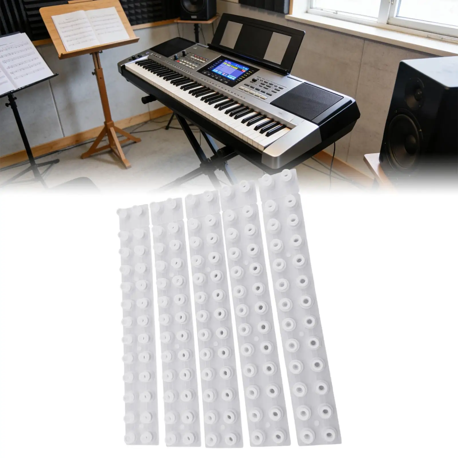 Key Conductive Strip Silicone Replacement Spare for PA50 PA50SD Electronic Keyboard Key Contact Rubber view 4