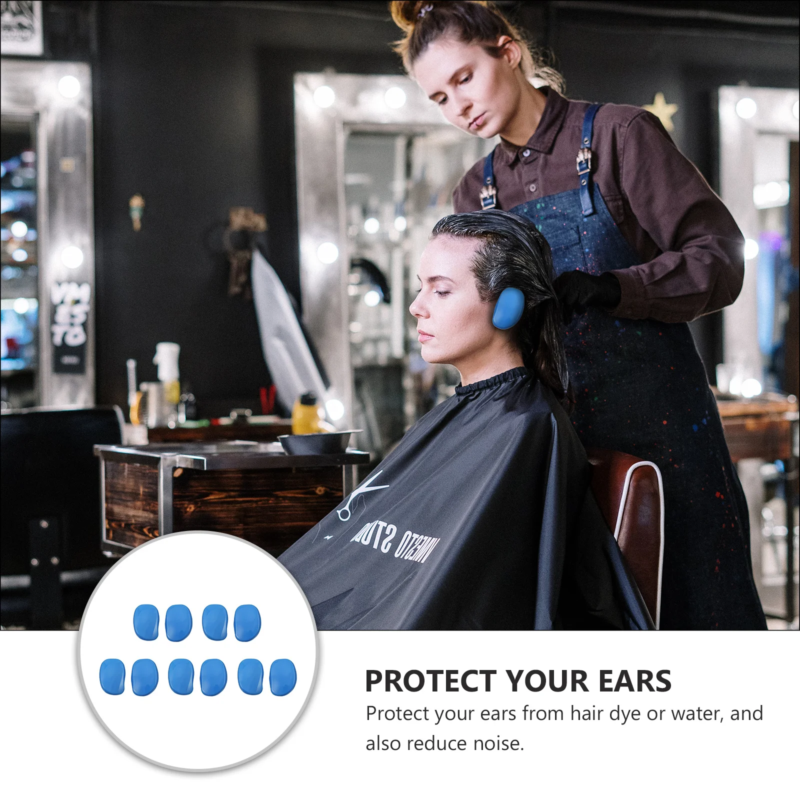 10 قطعة غطاء للأذن صبغ الشعر غطاء للأذنين بلاستيكي بدون رائحة غريبة مجموعة أدوات محمولة قوية لتلوين الشعر الاحترافي الشخصي #4