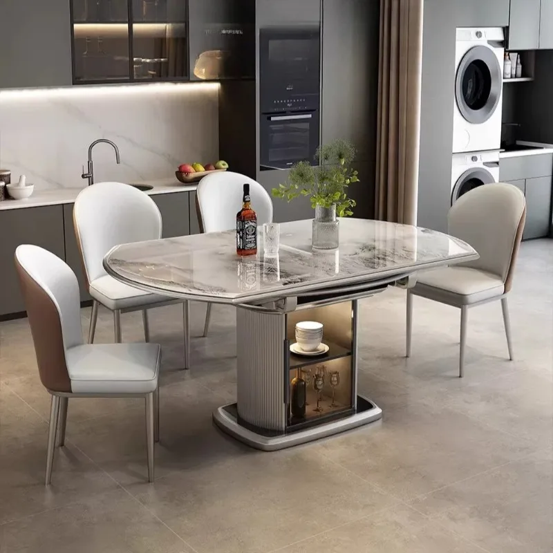 Design Minimalist Dining Table Nordic Waterproof Living Luxury Dining Table Games Space Savers Oval Dining Room Furniture