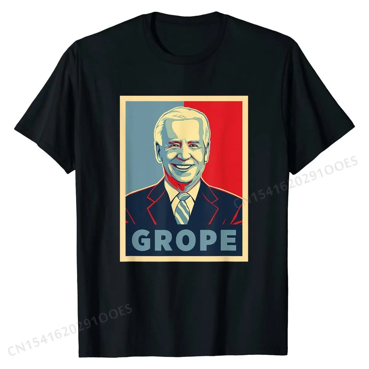 Joe Biden Grope Funny Obama Hope Poster Parody TShirt T-Shirt Cotton Street Tees Graphic Boy Tshirts Slim Fit