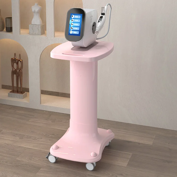 2023 Most Popular Multifunctional ABS Salon Beauty Machine Stand Spa Whit Pink Trolley For Beauty Equipment