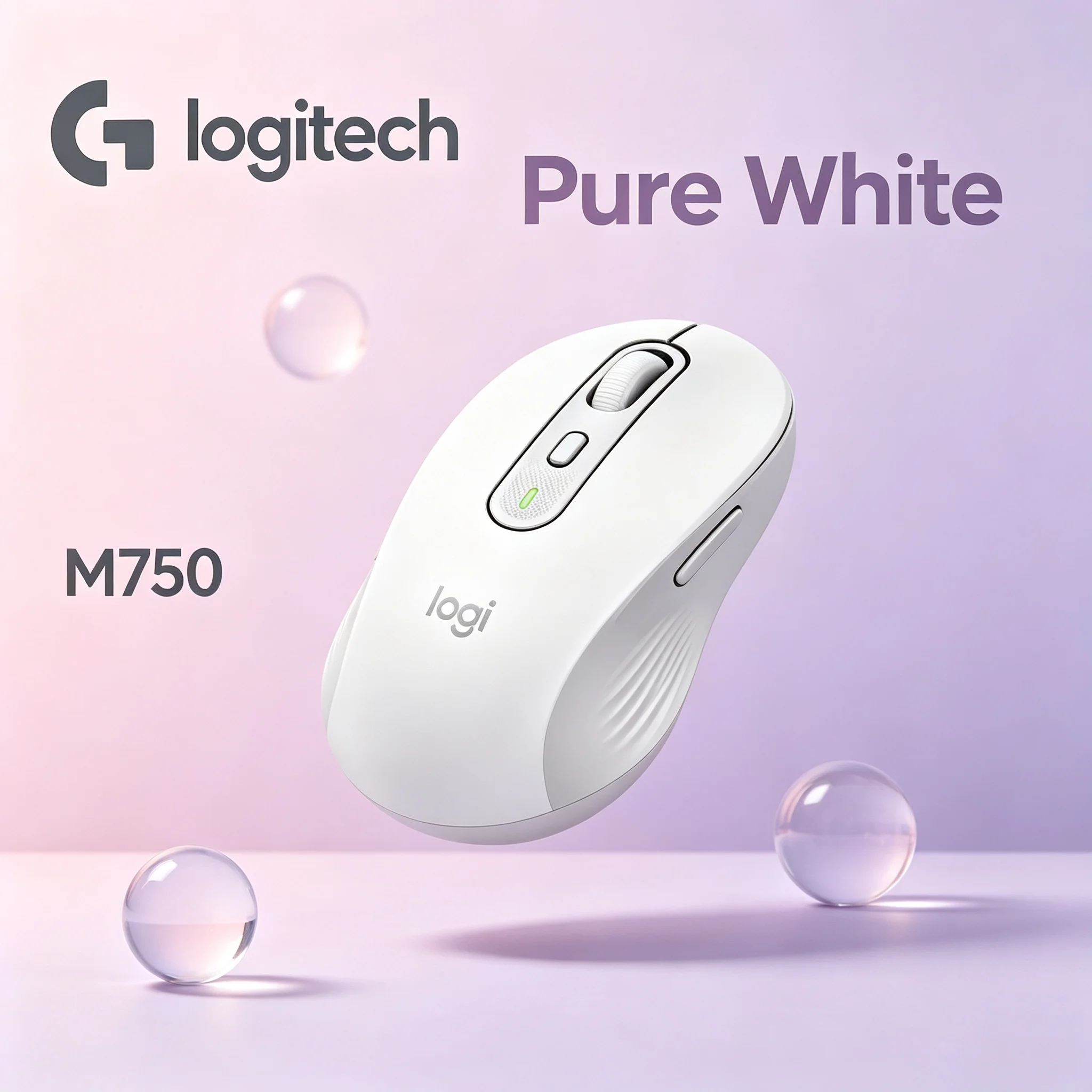 Logitech M750 Travel Friendly Wireless Mouse Lightweight Ergonomic Body For Outdoor Business Trip