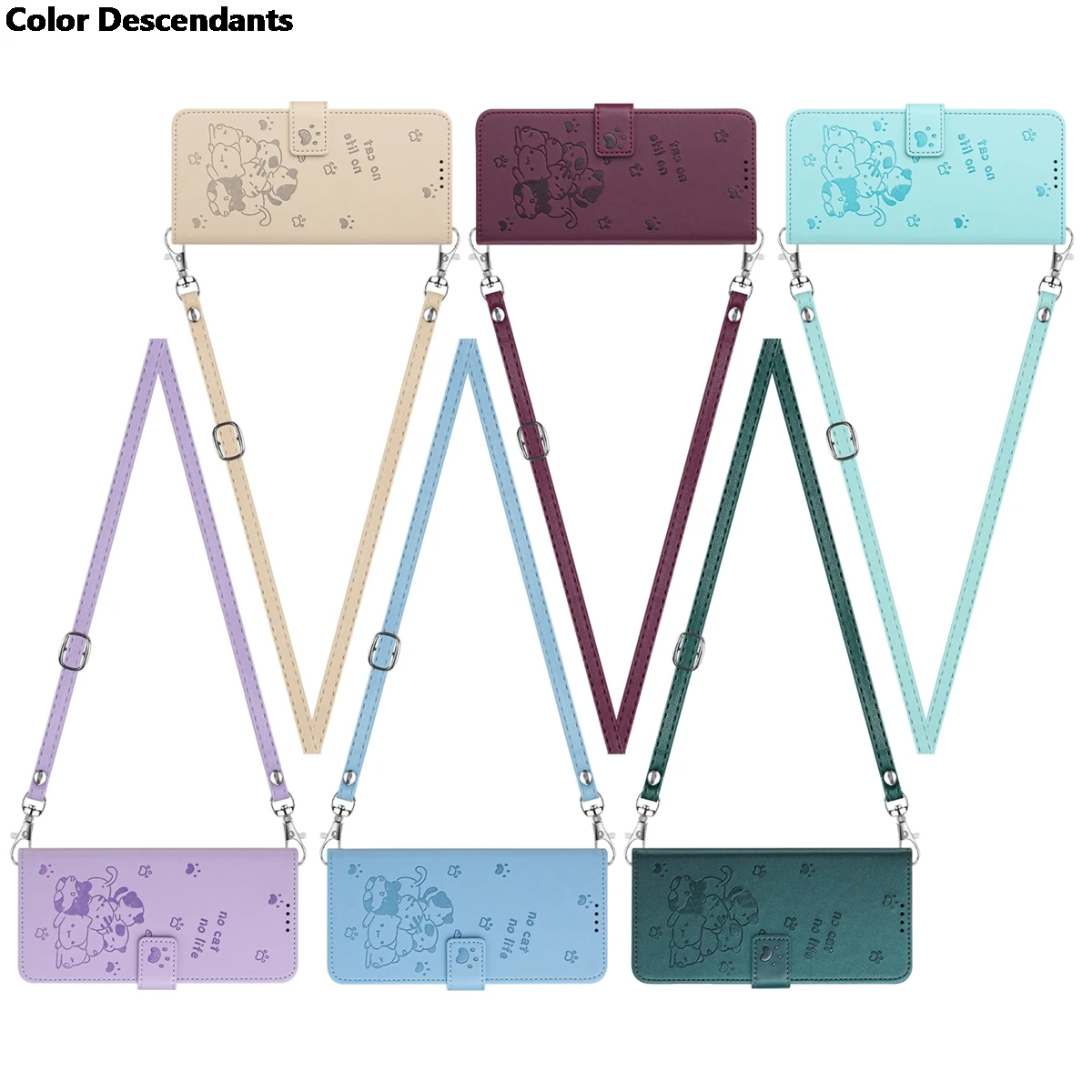 حافظة هاتف جلدية قابلة للطي لهاتف فوجيتسو FCNT راكوراكو F-53E سهام WE2 Plus F-51E F-52E حقيبة غطاء كتف هريرة #6