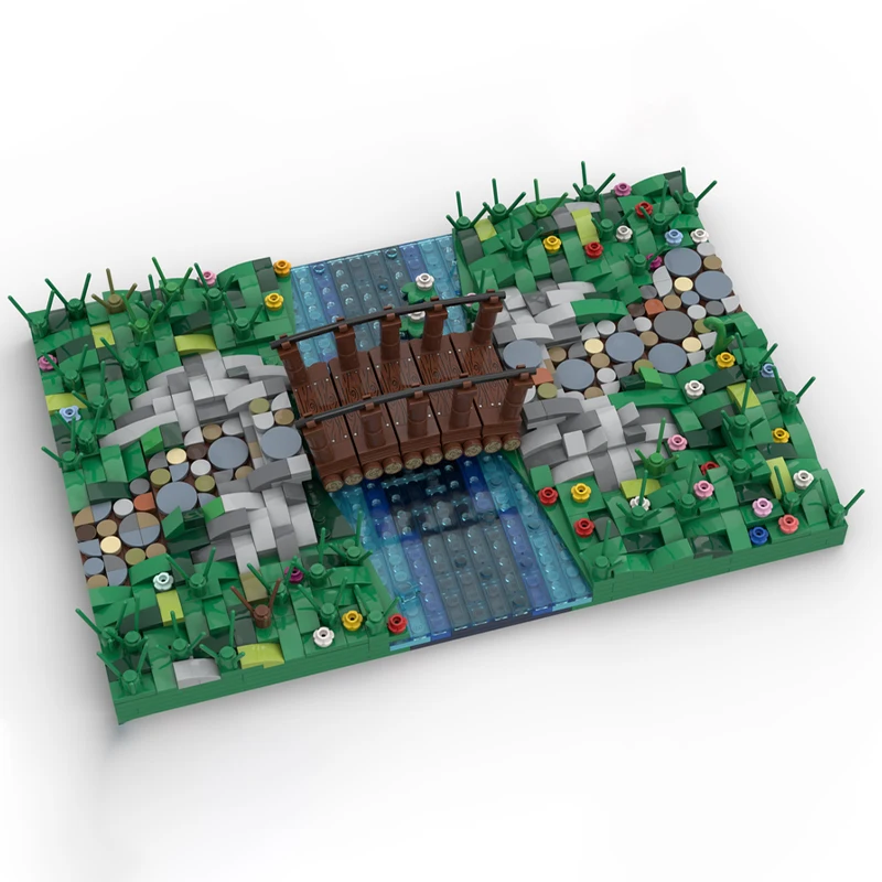 881pcs MOC Wooden Bridge Building Blocks Christmas Gift Master Series Collector Edition Model asy-to-Start Beginner Friendly Kit