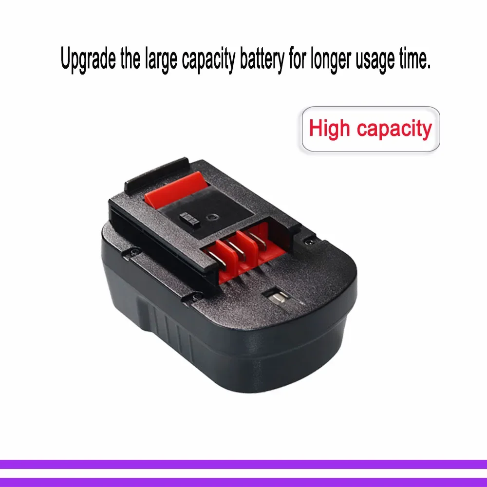 For Black & Decker 14.4 V 4000/6000mAh Tool Battery, Compatible A18 A1718 A18NH HPB18 HPB18-OPE FS1800CS FS1800D FS180 FS18ID