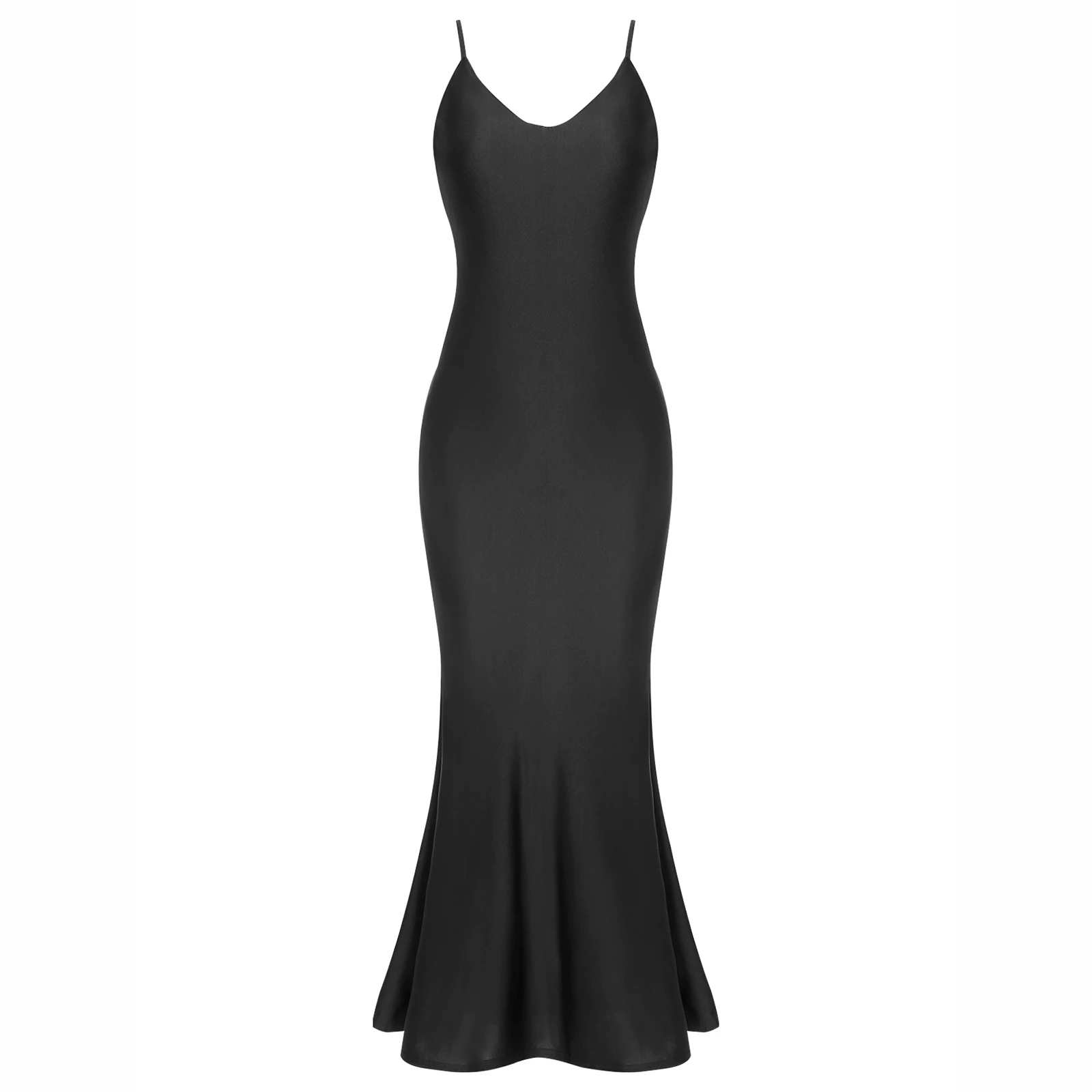 ผู้หญิงเซ็กซี่ V คอชุดราตรี Slim-fit Elegant Backless สปาเก็ตตี้ Camis Robes ร้อนปาร์ตี้พรหมชุด Feminino Vestido Noche