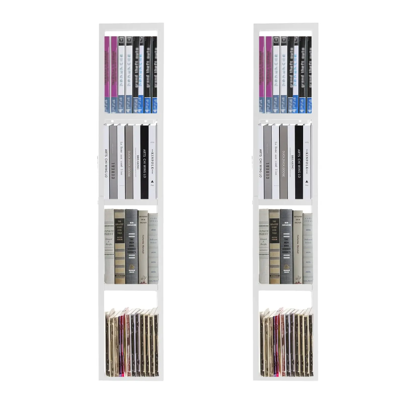 

2 Pcs 34 Inch Cd Dvd Storage Shelf Wall Mount Media Cube Storage Rack, Audio Video