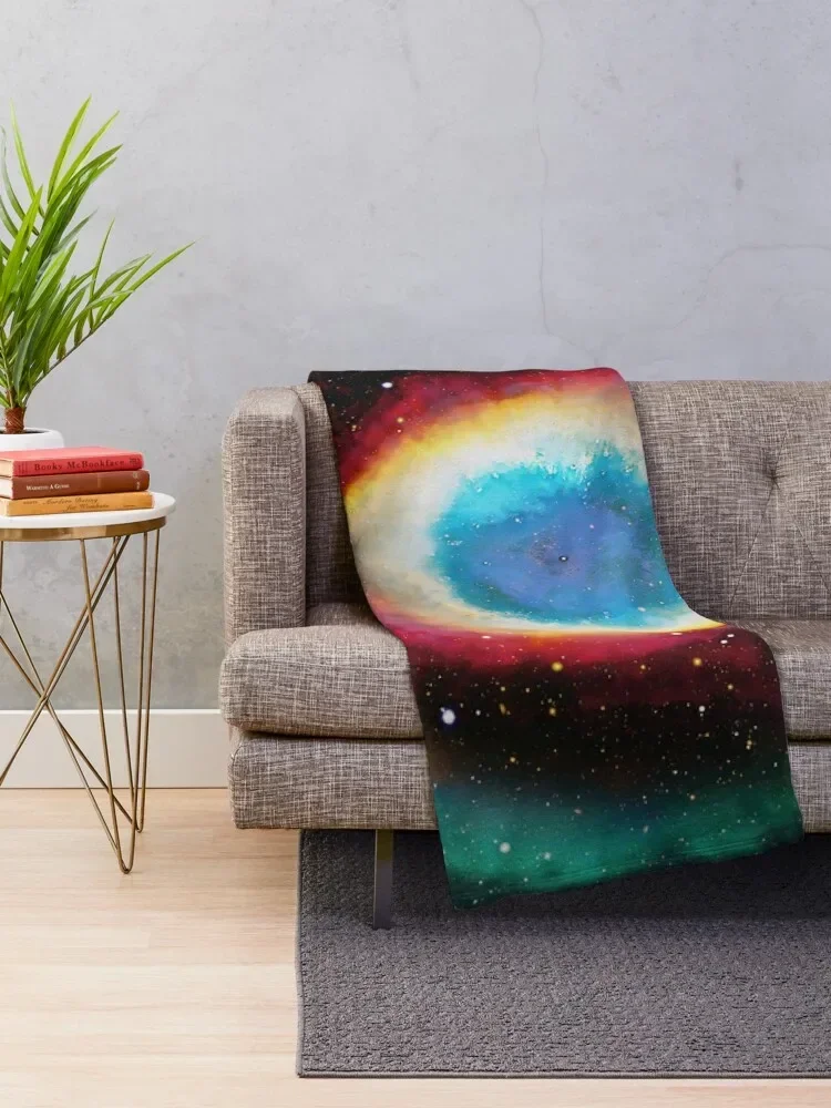 Helix Nebula - Eye of God Throw Blanket Fashion Sofas Vintage Hairys Luxury Brand Blankets